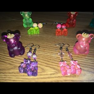 Handcrafted gummy bear jewelry.